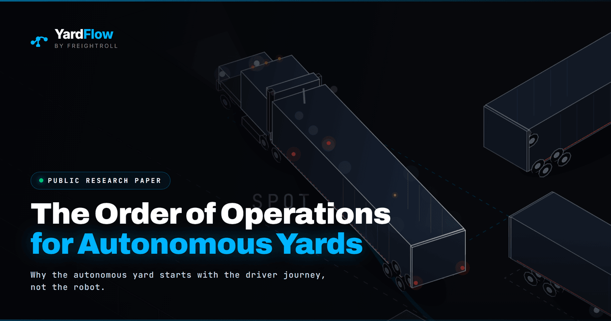 The Order of Operations is a common sense methodology to move from largely manual yards to largely autonomous yards.